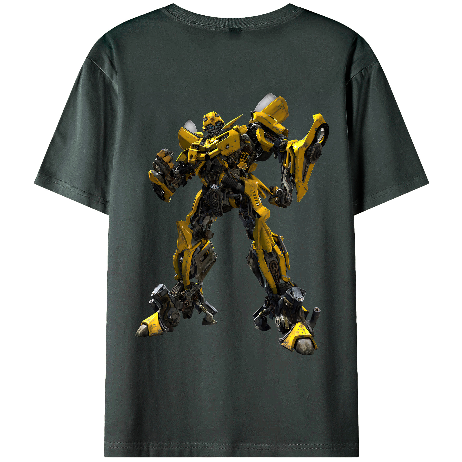 （画像用） Transformers トランスフォーマー 綿100％ メンズ半袖Tシャツ（バックプリント） 通気性